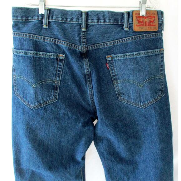 Levi's Men's 550 Medium Wash Straight Leg Blue Jeans Size 38 X 30 - Picture 5 of 10